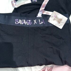 Savage x you LA custom black leggings